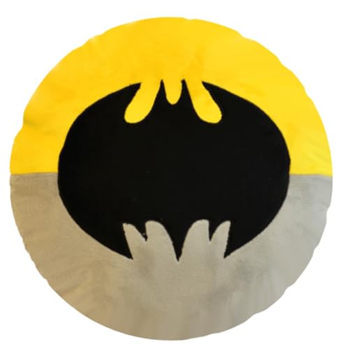 Mirada Official Licensed DC Comics Batman Round Face Soft Toy – 30cm | Fun & Cozy Superhero Plush Pillow for Kids & Boys | Soft Decorative Cushion for Batman Fans,Xmas & Birthday