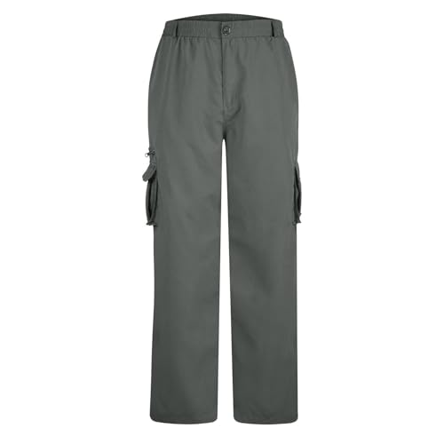 Cargo Pants for Men Lightweight Hiking Tactical Work Elastic Waist Baggy Sweatpants with Multi Pockets Fall Clothing3