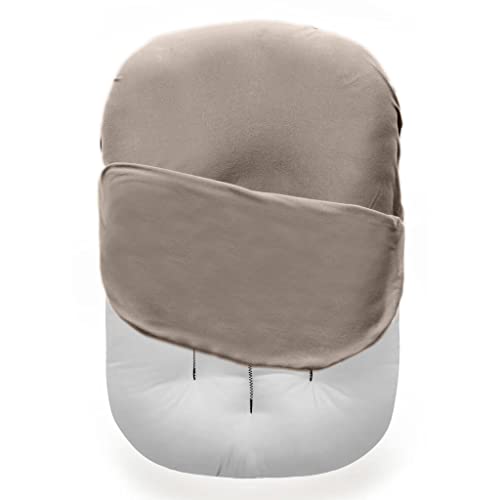 Image of MOZAH Baby Lounger Cover for Newborns - Soft Cotton Slipcover Fitting Most Infant Loungers and Baby Nest Loungers (Warm Taupe)