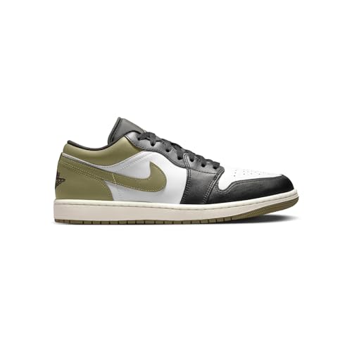 Jordan Air 1 Low Men's Shoes (553558-092, Black/Medium Olive/White) Size 124