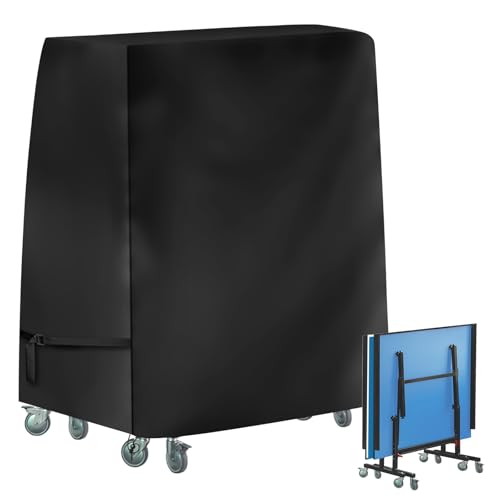 GBKDQQ Housse de protection pour table de ping-pong 210D Oxford imperméable pour table de ping-pong - Pour l'extérieur et l'intérieur - 165 x 70 x 185 cm