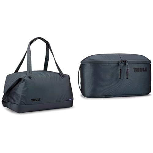 Thule Subterra Travel Set - 35L Dark Slate Duffel Bag with Toiletry Bag