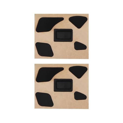 ECSiNG 2 Lot Patins de Souris Compatible avec Razer Naga Pro épaisseur 0,6 Mm Patins de Souris de Rechange en PTFE Patins de Glissement Noir