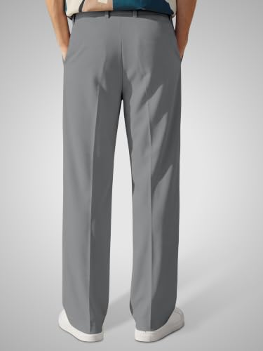 Image of FTX Men's Korean Style Casual Trouser | Premium Lycra Stretch Fabric | Smart Regular Fit | 2 Side Pockets | Comfortable Stretchable Everyday Wear Pants