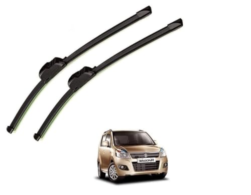 Image of Audio WHeels Perfect Fitting Frameless Windshield 100% Scratch Proof Cleaning Water Repellant Silicon Car Wiper Blades For Equipment Replacement, Set of 2 (D-18 inch & P-16 inch)