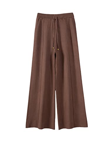 Pantalon large épais pour femme keusyoi en maille d'hiver chaude