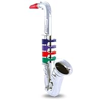 Bontempi 32 3931 4 Notes Silver Saxophone, 37 cm, Multi-Color