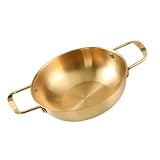 Aramox Olla de Ramen Coreana, Olla de Fideos de Acero Inoxidable con Asas Dobles, de Ramen de Calentamiento Rápido para Sopa, Fideos, Mariscos, Caliente Pequeña para Uso Doméstico (22 cm/8,7