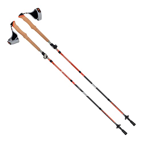 Terrain Alpha Vertex Carbon Trekking Poles, Walking and Hiking Sticks, Canyon Sunset