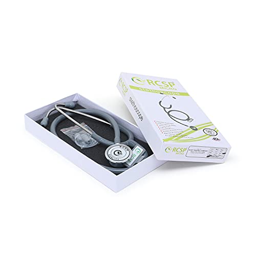 Image of RCSP Stethoscope for Doctors Micro Plus Students Medical Professional Version Grey Aluminum Chest Piece