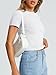 AUTOMET Womens Short Sleeve T Shirts Summer Crop Tops 2025 Going Out Basic Cute Tee Y2k Fitted Workout Clothes White S