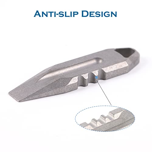 Hamans Titanium Edc Pry Bar Portable Mini Keychain (Grey) #TOP3
