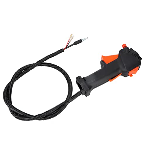 RASTKY Interruptor de Desbrozadora, Conjunto de Cable del Acelerador Compatible con Acelerador de Desbrozadora de Gasolina para Recortadora, Desbrozadora, Accesorios para Cortacésped,