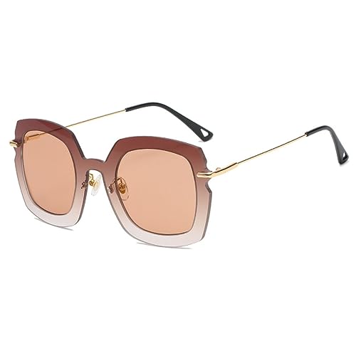 Lunettes de soleil surdimensionnées femme Runway look vintage anti-UV
