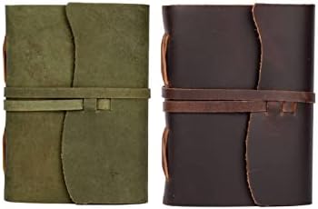 LEATHER VILLAGE vintage leather journals bundle of 2 image 2