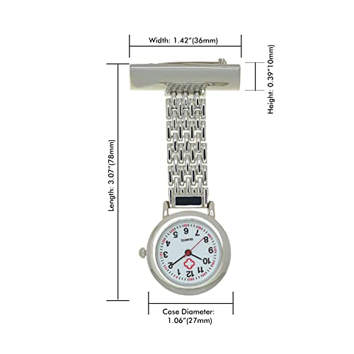 Pocket Watch Stainless Steel Arabic Numerals Quartz Brooch Nurse Pocket Fob Watch Medical Watches Pocket Clock Gift For Hospital Doctors Nursing Timepiece #TOP5