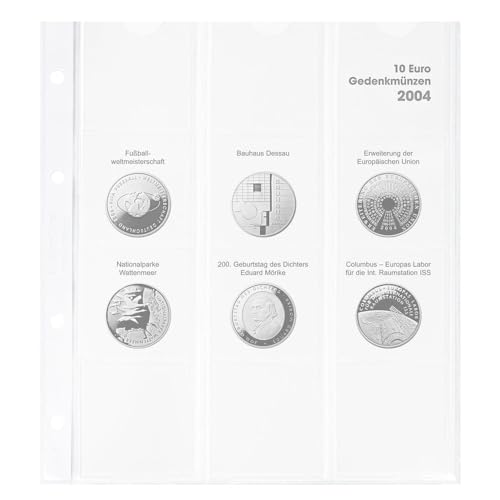 Hoja Karat LINDNER Das Original para Monedas Alemanas de 10 Euros 2004