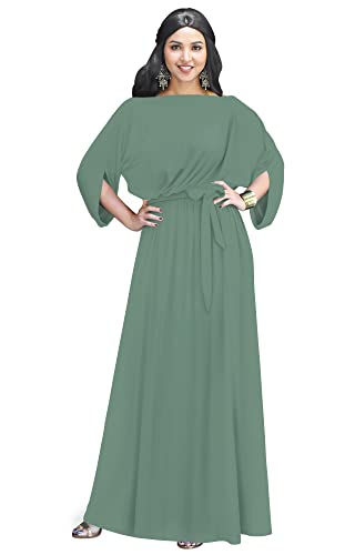 Image of KOH KOH Womens 2026 Flowy Formal Batwing Sleeve Evening Casual Gown