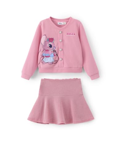 Image of Disney Girl 2 Piece Birthday Party Outfit Knit Top & Tweed Skirt Set 2-13Y