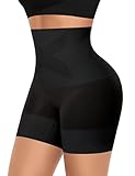 Werkiss Bauchweg Unterhose Damen Shapewear Miederhose Hohe Taille Unterwäsche Figurenformend Bauchkontrolle Body Shaper Leggings Miederpants(#3 Schwarz, XL)