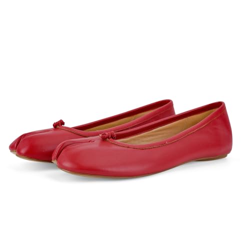Image of Tabi Shoes Women Split Toe Shoes Wide Width Ballet Flats Comfort Casual Work Shoes for Women Office