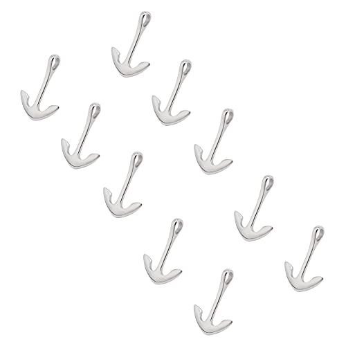 UNICRAFTALE 10pcs 37mm Anchor Charm Stainless Steel Pendants 5x7mm Hole Anchor Metal Charms Nautical Sailor Pendants for Women Men Bracelets Necklace Jewelry Making