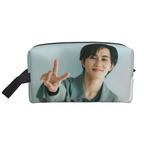 草川拓弥 (5) ユニセックス 旅行用小物収納袋 おしゃれ One Size (12.5×16×25.5cm) 600d オックスフォード 防水 化粧品/アクセサリー 収納 多シーン対応