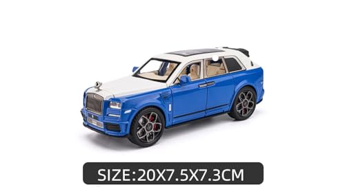Image of 1:24 Scale Big Size Rolls-Royce Cullinan Toy Car | Metal Pullback Diecast Car for Kids with Openable Doors, Sound, Light Effects Toy for Car Enthusiasts (Color As Per Available),white,red