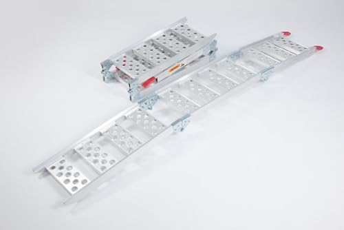 The Ramp People Tri-fold Motorcycle Loading Ramp - Aluminium - 270kg 1985mm Motorbike Quad ATV Ramp Trailer Van