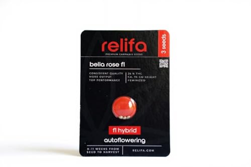 Relifa • Bella Rose F1 • Premium F1 Hybrid • Cannabis Samensorte für Anbauer • Versiegelte Verpackung • 3 Stück