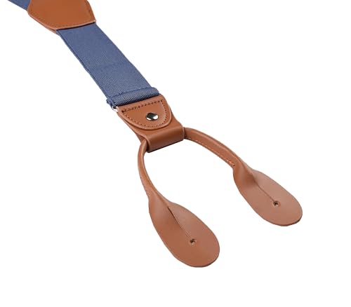 Image of Suspenders for Men Button End Adjustable Y-Back Elastic 47 Inches
