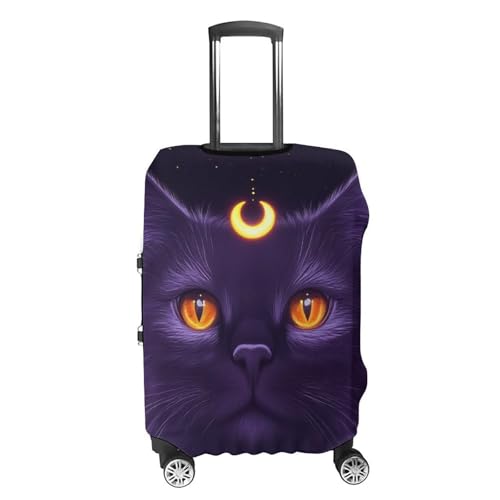 Carry On Luggage Cover Witch Magical Moon Black Cat Art (1) Anti Scratch Travel Luggage Covers for Suitcase Anti-Scratch Travel Suitcase Cover4