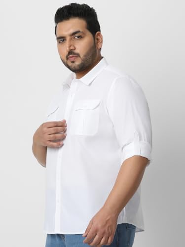 Image of Urbano Plus Men's Cotton Full Sleeve Regular Fit Casual Solid Shirt