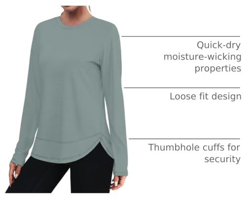 Image of XIEERDUO Women's Workout Tops Long Sleeve Shirts Sun Protection UPF 50+ Quick Dry Shirts for Hiking Running S-3XL
