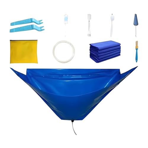 Kit De Limpieza Del Climático Dividido - Bolsa De Limpieza Uniforme | Kit De Limpieza Del Conducto De Aire, Aire Acondicionado, Bolsa Impermeable, Polvo Montado En La Pared Er
