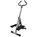 HOMCOM Stepper w/Handle Hand Grip Workout Fitness Machine For Fitness Aerobic Exercise Home Gym Grey