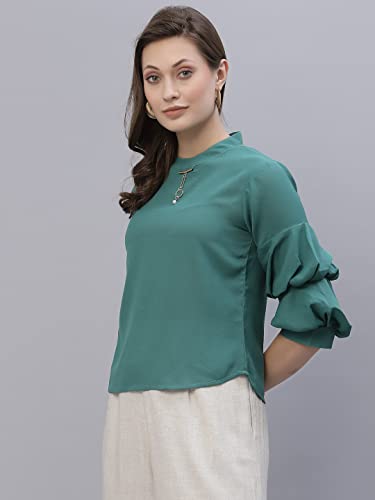 Image of Style Quotient Women Purple Crepe Top