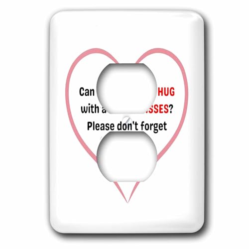 3dRose Image of quote about Can I order hug, kiss and love - Light Switch Covers (lsp-388417-6)