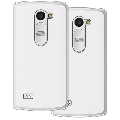 UOGNADGD 2-Pack TPU Case Compatible with LG Leon LTE Phone Cover - Shockproof Flexible Protective Accessories with Precise Cutouts (White+White)
