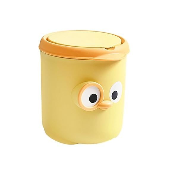 ARYKA Mini Desk Trash Can Cartoon Dustbin Tiny Trash Bin for Bathroom Home Offices Yellow | Household Supplies & Cleaning | Trash Cans & Wastebaskets | Home & Garden | 1 Mini Trash Can