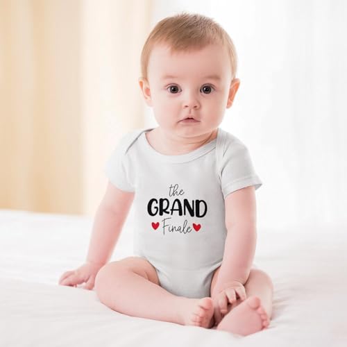 The Grand Finale Last Child Pregnancy Announcement Baby Clothes Short Sleeve Baby Boys Bodysuits2