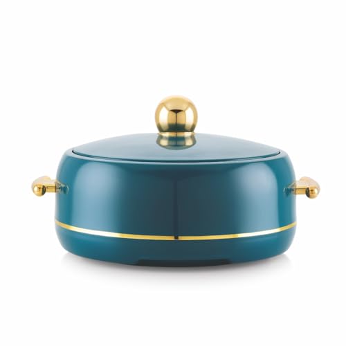 Image of Modware Atlantis Casserole 1500ml Elegant Design Premium Hot Pot, Retains Temperature for Hours, Insulated Inner Steel Casserole for Roti, Hot Box for Home, Chapati Box, Serving Bowl with Lid (Teal)
