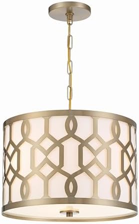 Crystorama Libby Langdon Jennings 3 Light Aged Brass Chandelier