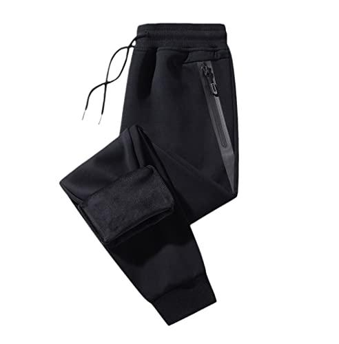 Pantalon de survêtement d'hiver contre le froid en polaire noire