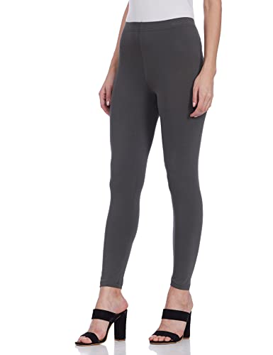 Image of GO COLORS Soft Cotton Stretch Cropped Leggings for Women | Breathable, Mid Rise