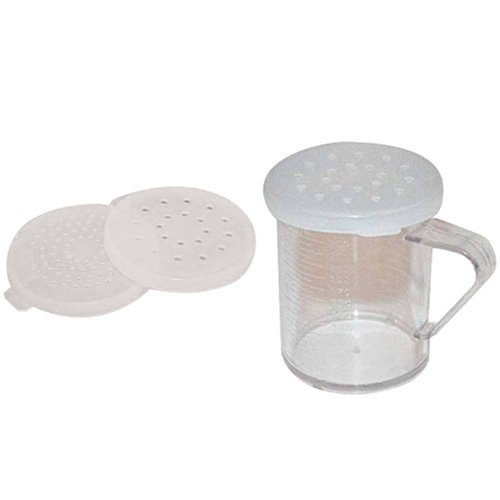 Winware 10-Ounce Polycarbonate Dredge with 3 Snap-on Lids (Set of 2)