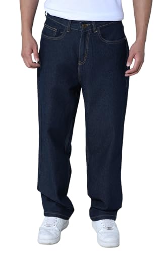 Image of Hubberholme Men Black Cotton Fabric Relaxed Fit Mid-Rise Stretchable Jeans