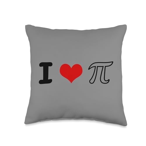 InGENIUS Pi Day Shirts & Gifts I Love Day 3.14 Pi Symbol Mathematics Teacher Math Lover Throw Pillow, 16x16, Multicolor