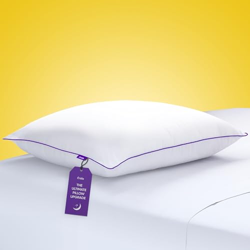 Frido Ultimate Cozy Sleeping Pillow | (High Density) Gel Microfiber Bed Pillow | Breathable & Hypo-Allergenic Cushion for Bed | Bed Pillow for Long Lasting Fluffiness | King Size | White - 1 Piece
