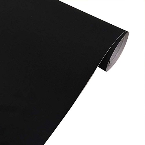 Self Adhesive Velvet Flock Liner for Jewelry Drawer Craft Fabric Peel and Stick Black, Soft Velvet Liner for Drawer DIY 17.7" x 117" (Black)